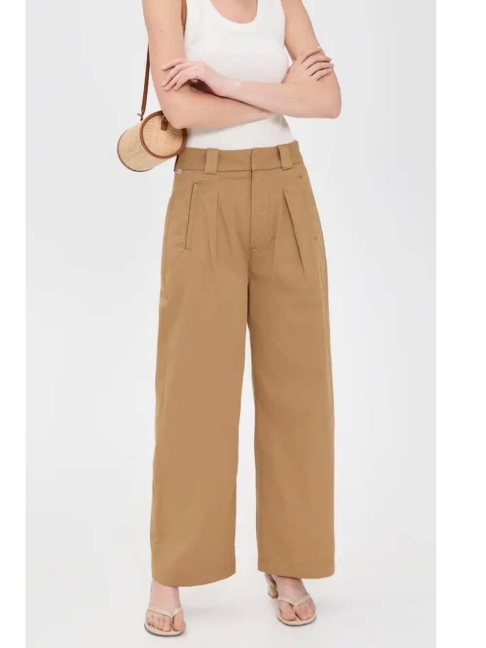 CITIZENS OF HUMANITY Cara Cropped Pleated Trousers Size 24